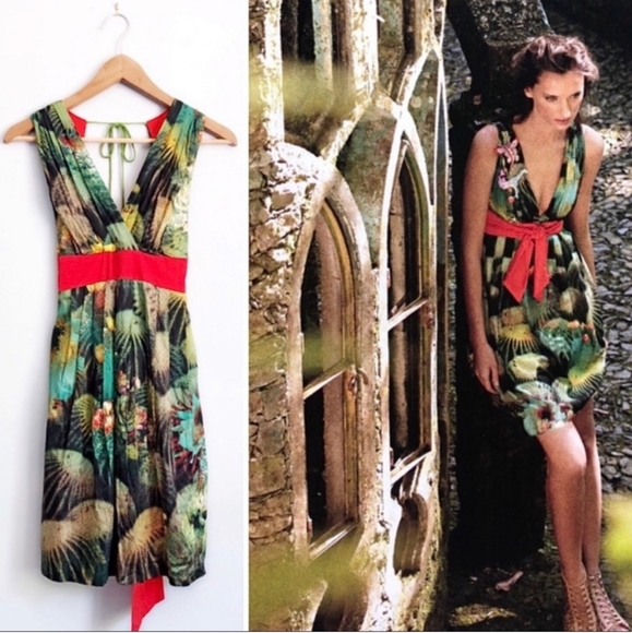 Eva Franco Venus Fly Trap Cactus Print Dress - Picture 14 of 14